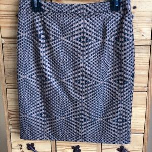 Halogen - Diamond / Ikat print pencil skirt NWT